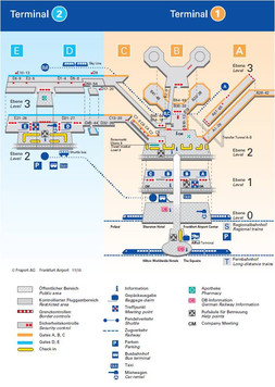 Terminalplan T1 und T2. Das geplante Terminal 3 soll die Kapazität des Flughafens verdoppeln. Foto: Fraport AG